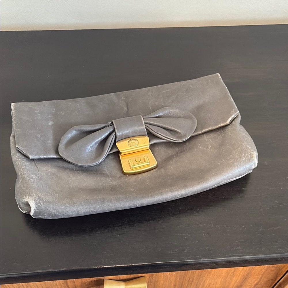 Marc Jacob leather Gray Clutch Bag